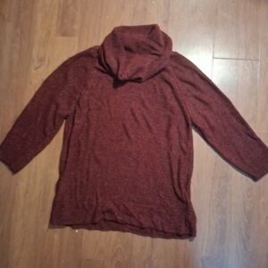 April Cornell Rich Burgundy Turtleneck Sweater